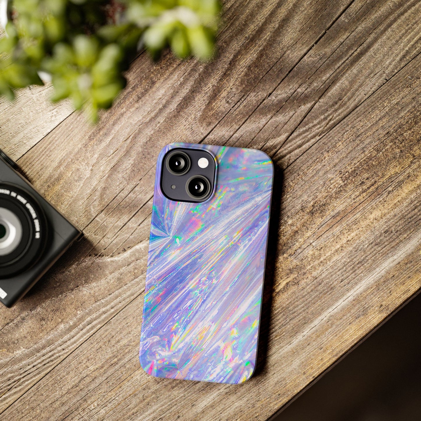 Iridescent Slim Phone Case - Holographic Design for Trendy Protection