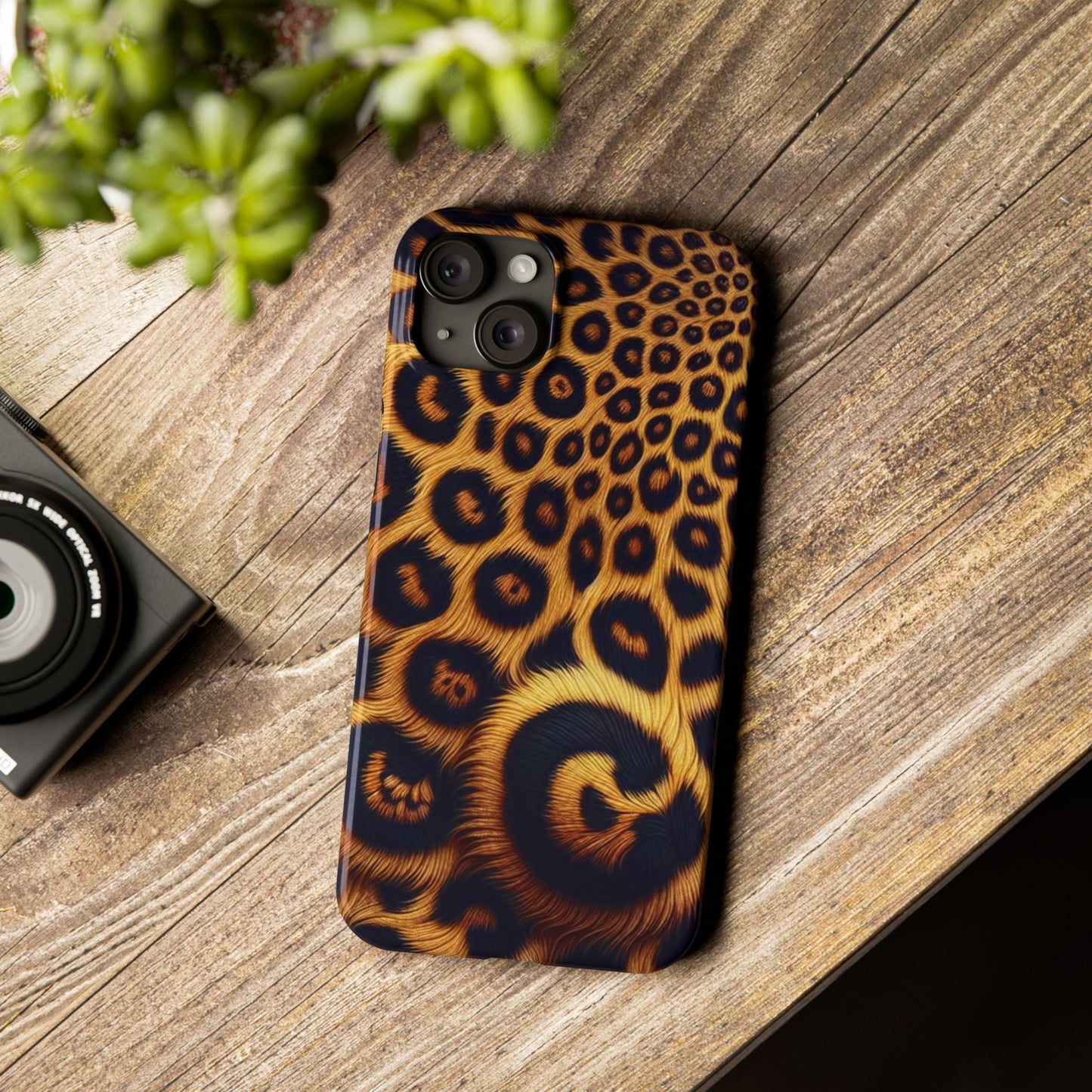 "New" Leopard Print Slim Phone Case - Trendy Animal Design