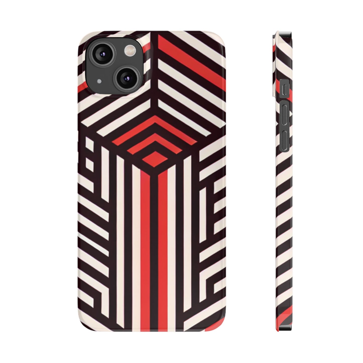 Geometric Slim Phone Case - Modern Abstract Design for Minimalist Style