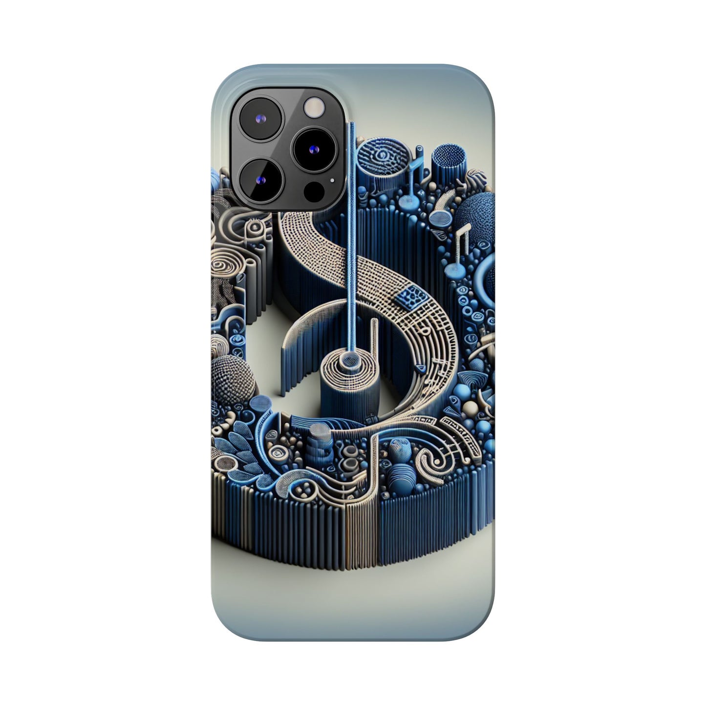 Abstract Musical Note Slim Phone Case - Modern Design for Music Lovers