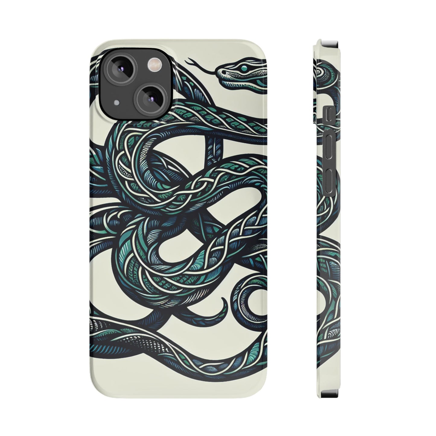 Artistic Snake Slim Phone Case - Unique Design for Nature Lovers