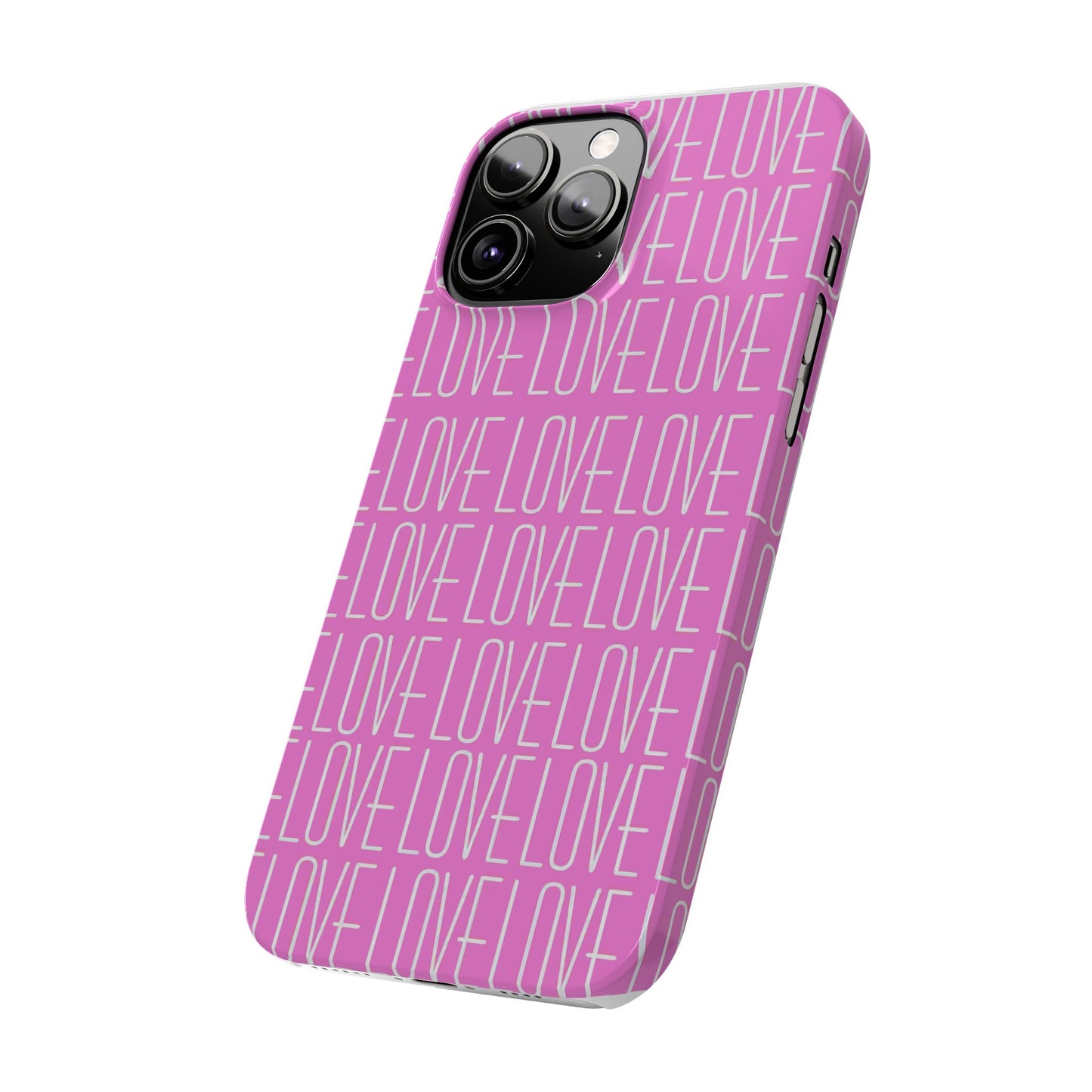 Pink Love Slim Phone Case - Perfect Gift for Valentine's Day, Anniversaries, and Loving Moments