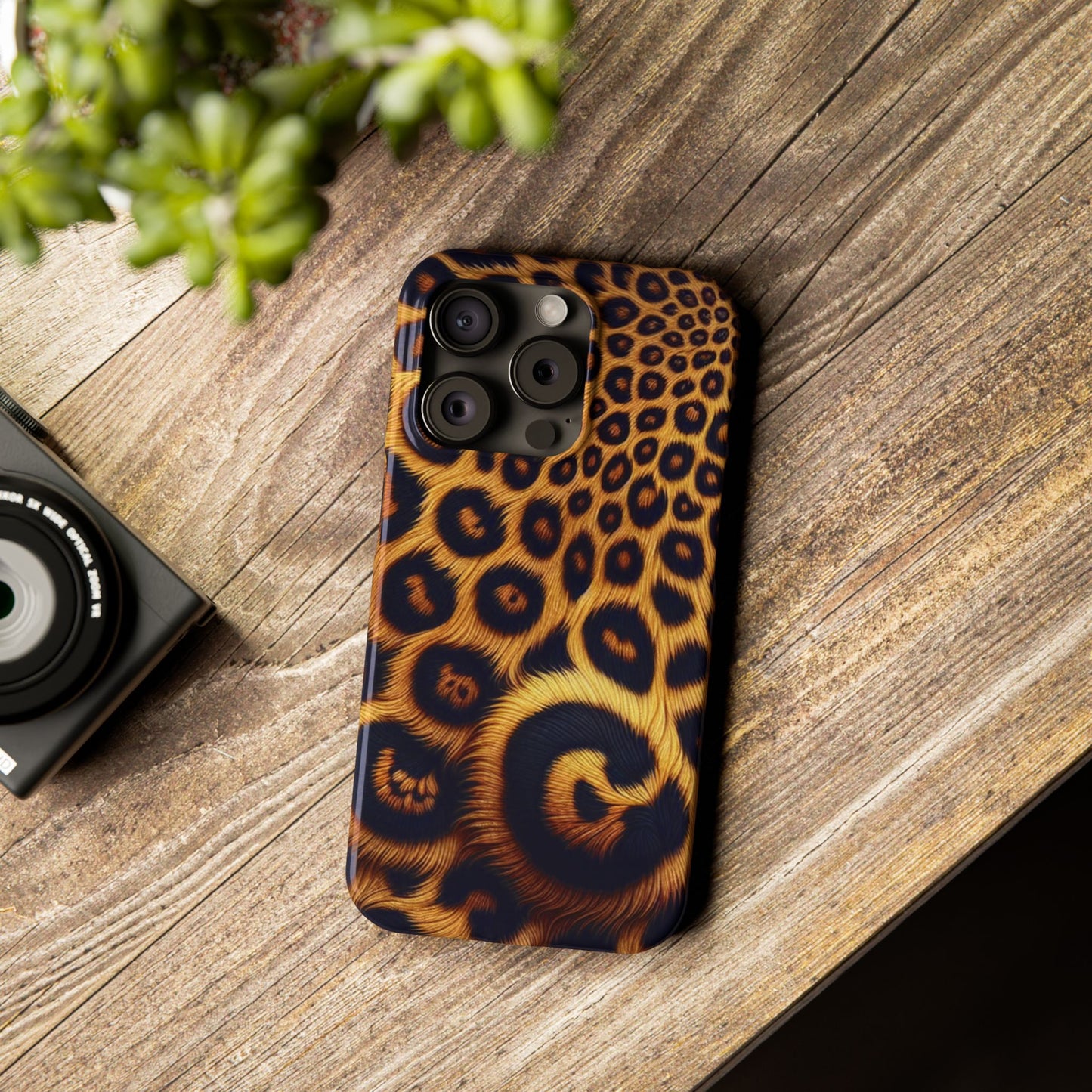 "New" Leopard Print Slim Phone Case - Trendy Animal Design