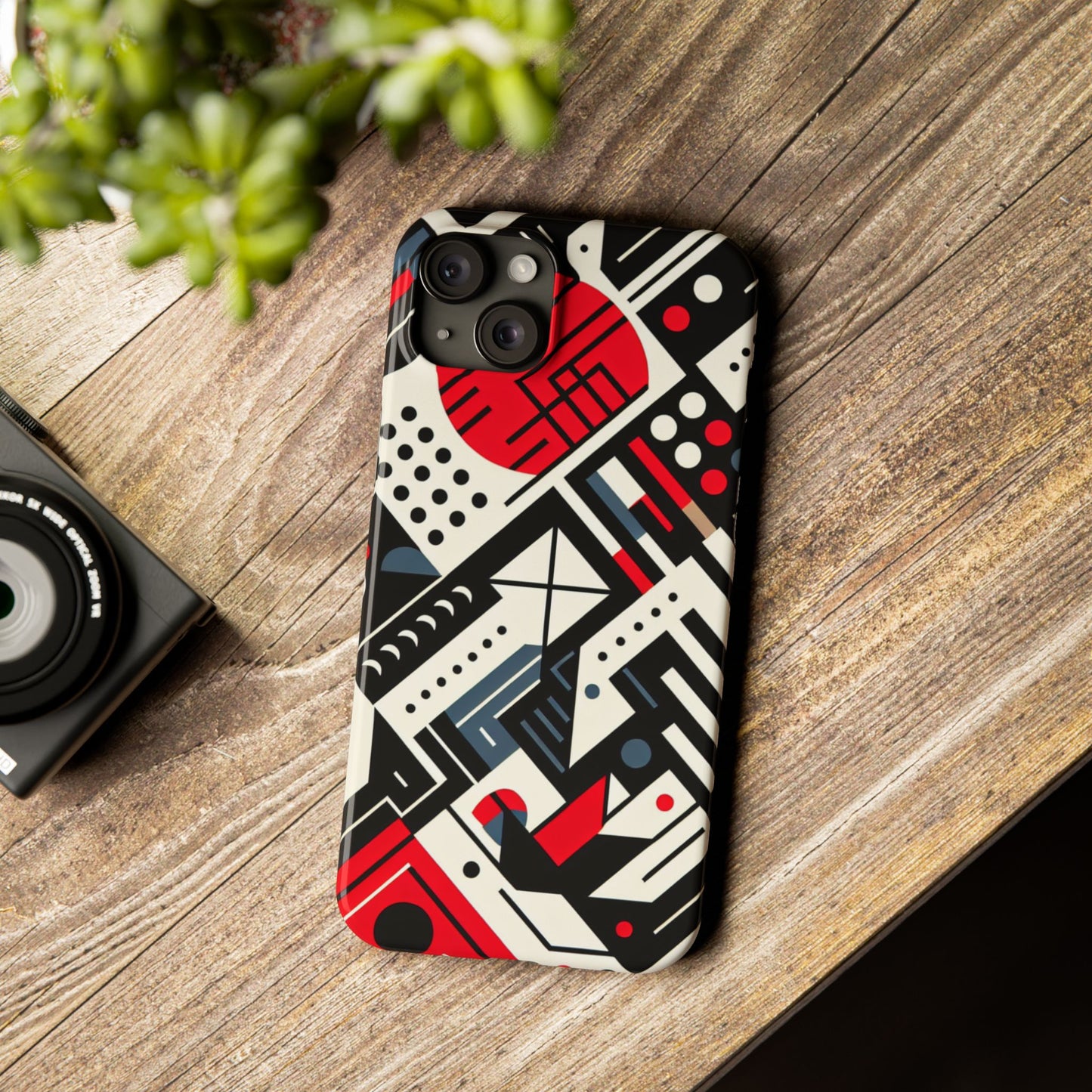 Geometric Abstract Slim Phone Case - Modern Design for Trendsetters