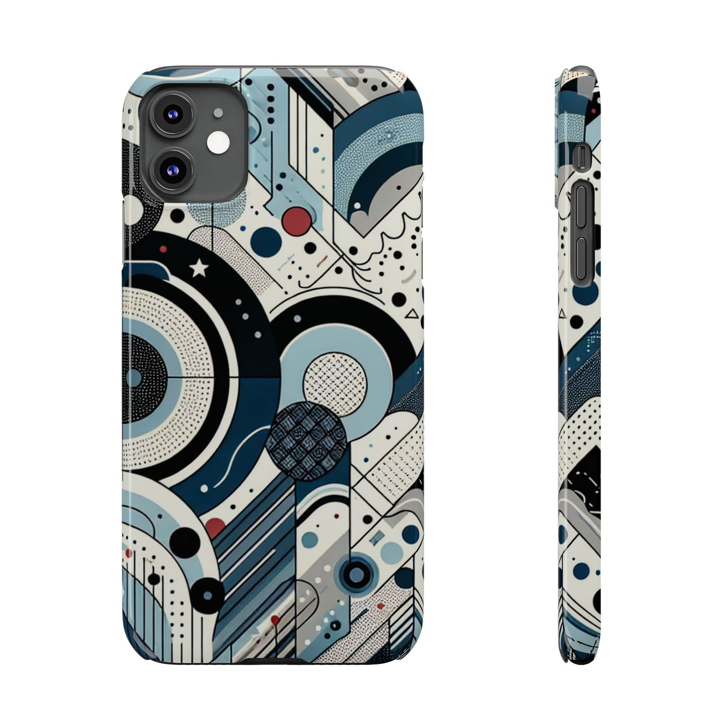 Stylish Geometric Slim Phone Case - Modern Abstract Design