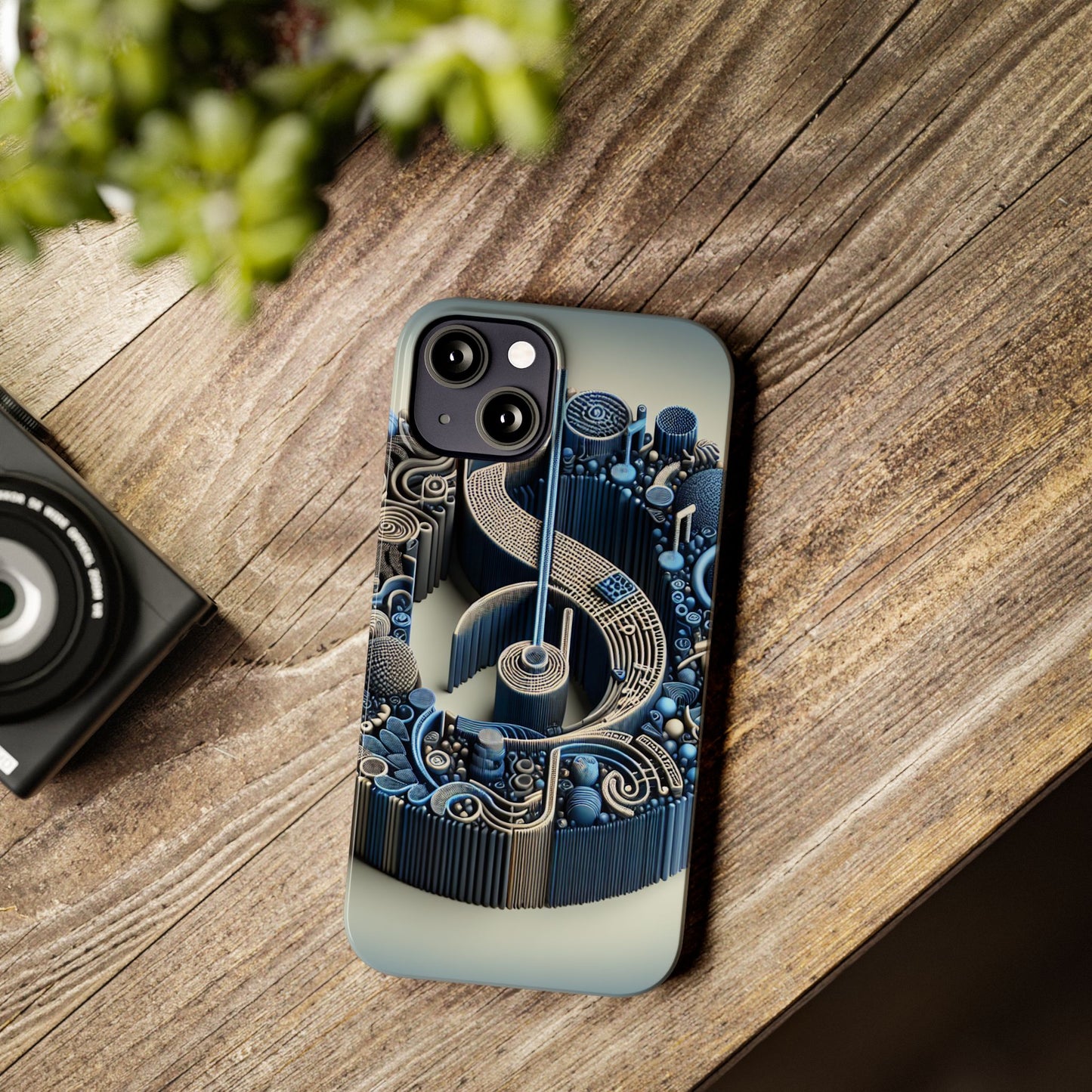 Abstract Musical Note Slim Phone Case - Modern Design for Music Lovers