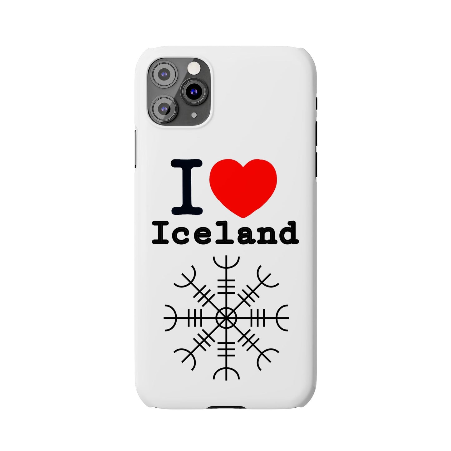 I Love Iceland Slim Phone Case - Stylish & Unique Design for Travelers