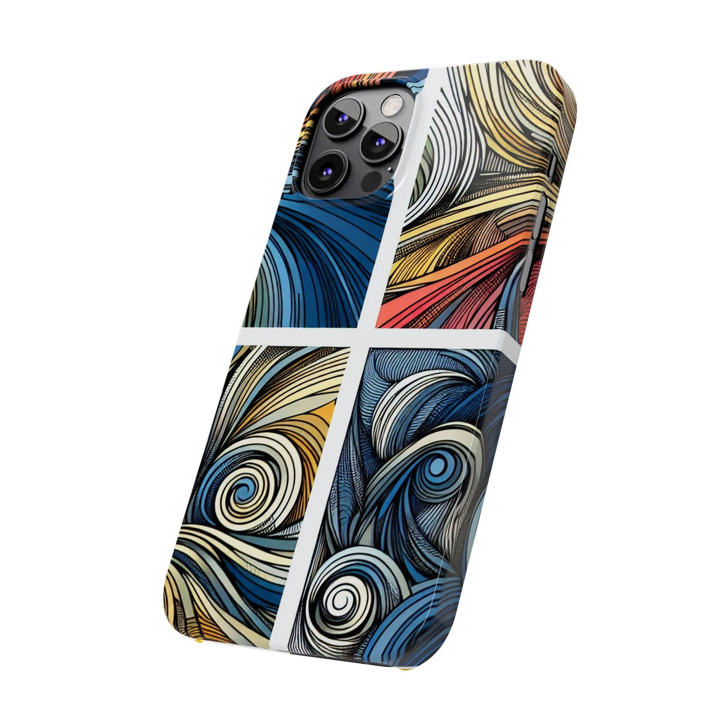 Artistic Slim Phone Cases - Colorful Swirl Design for Creative Souls