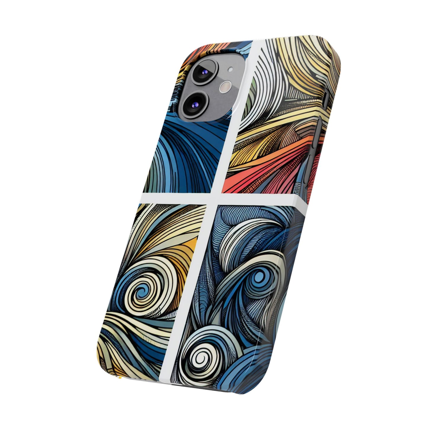 Artistic Slim Phone Cases - Colorful Swirl Design for Creative Souls