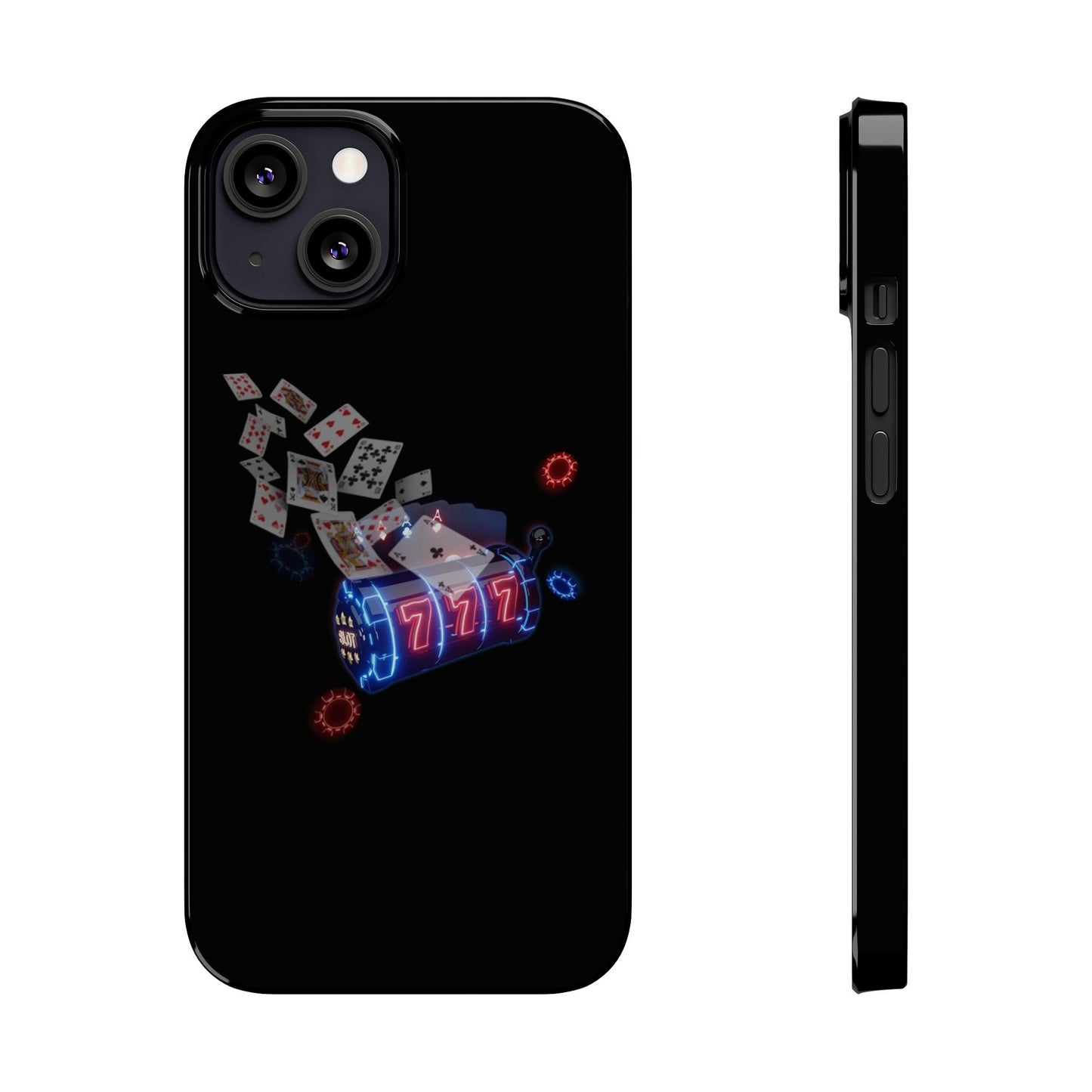 Lucky 777 Slim Phone Case - Casino Vibe, Perfect for Gamblers and Card Players