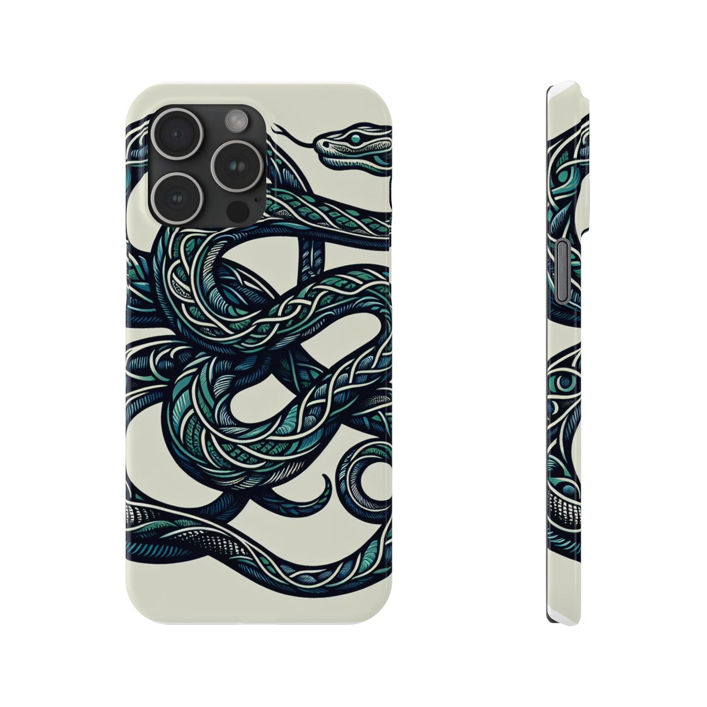 Artistic Snake Slim Phone Case - Unique Design for Nature Lovers