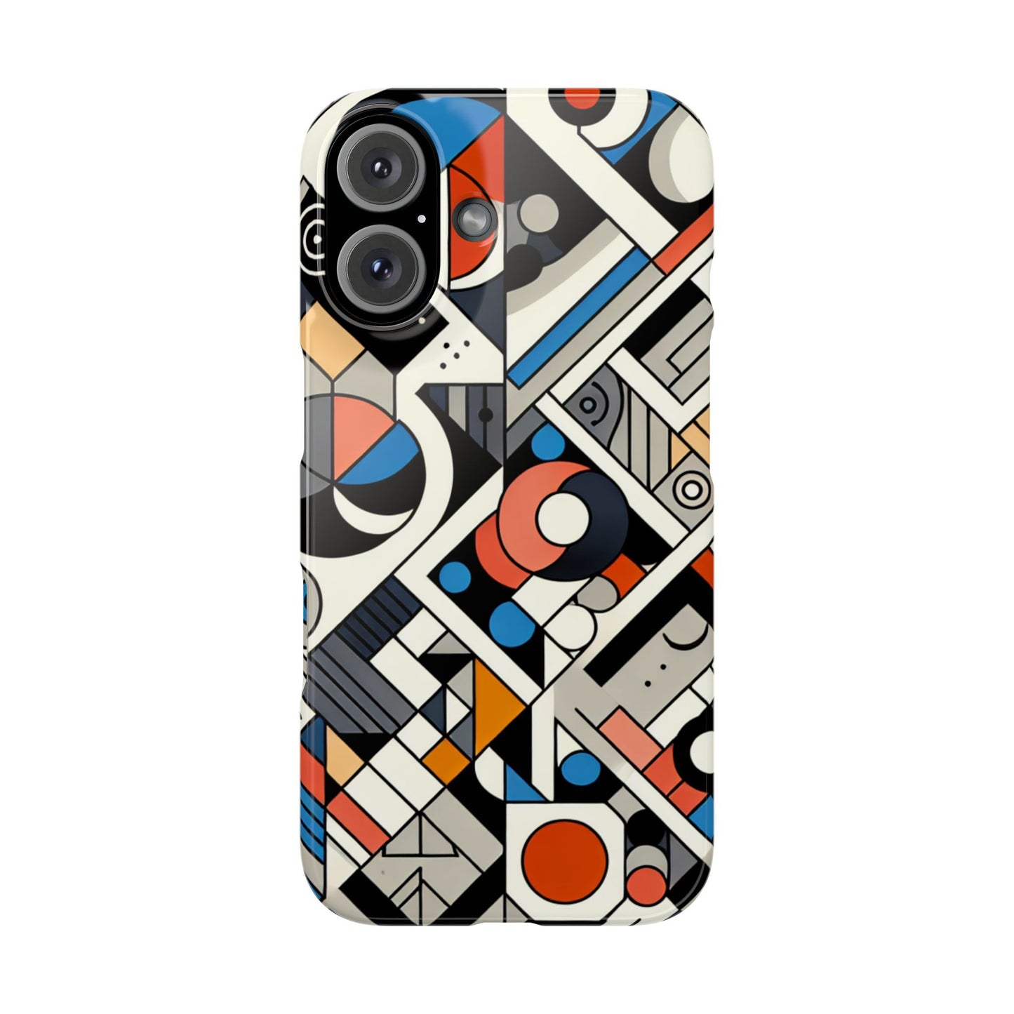 Modern Abstract Slim Phone Case - Colorful Geometric Design