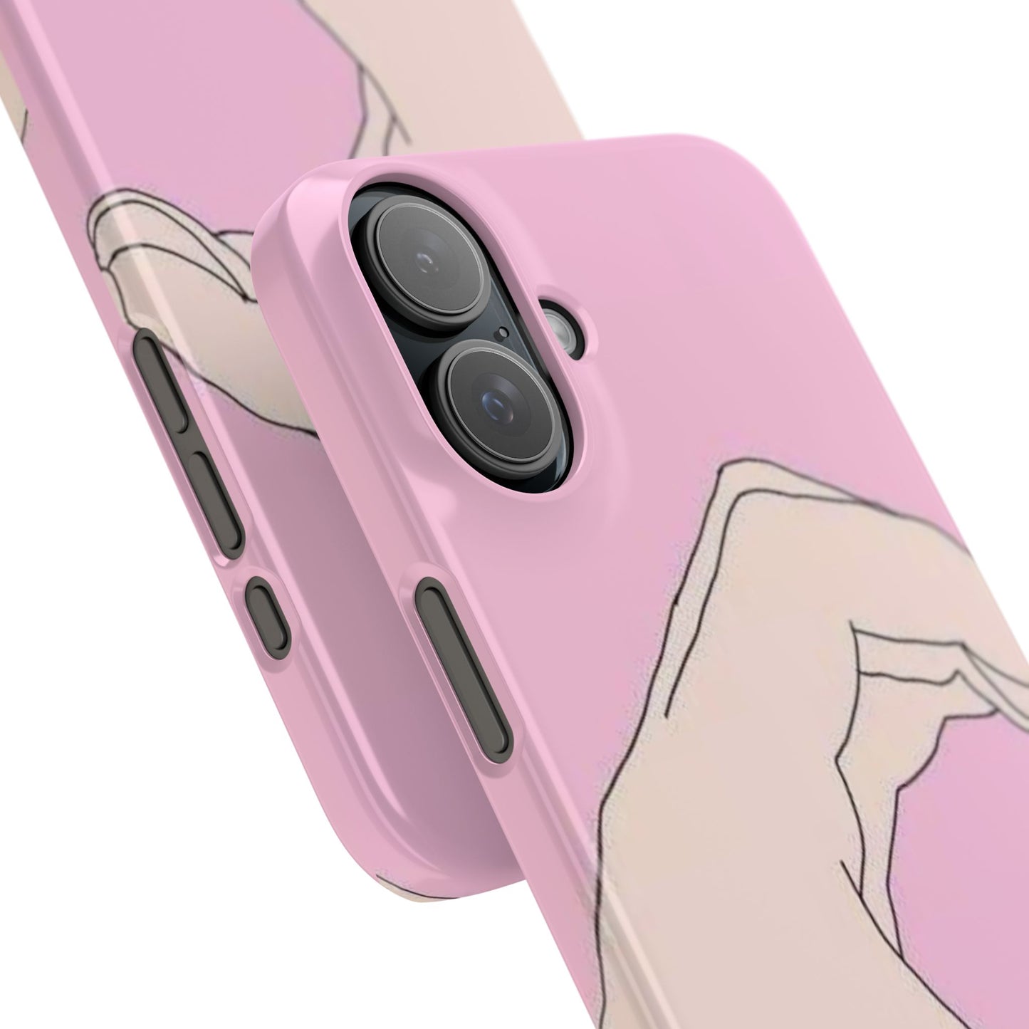 Cute Hand Heart Slim Phone Case - Stylish and Unique Phone Accessory