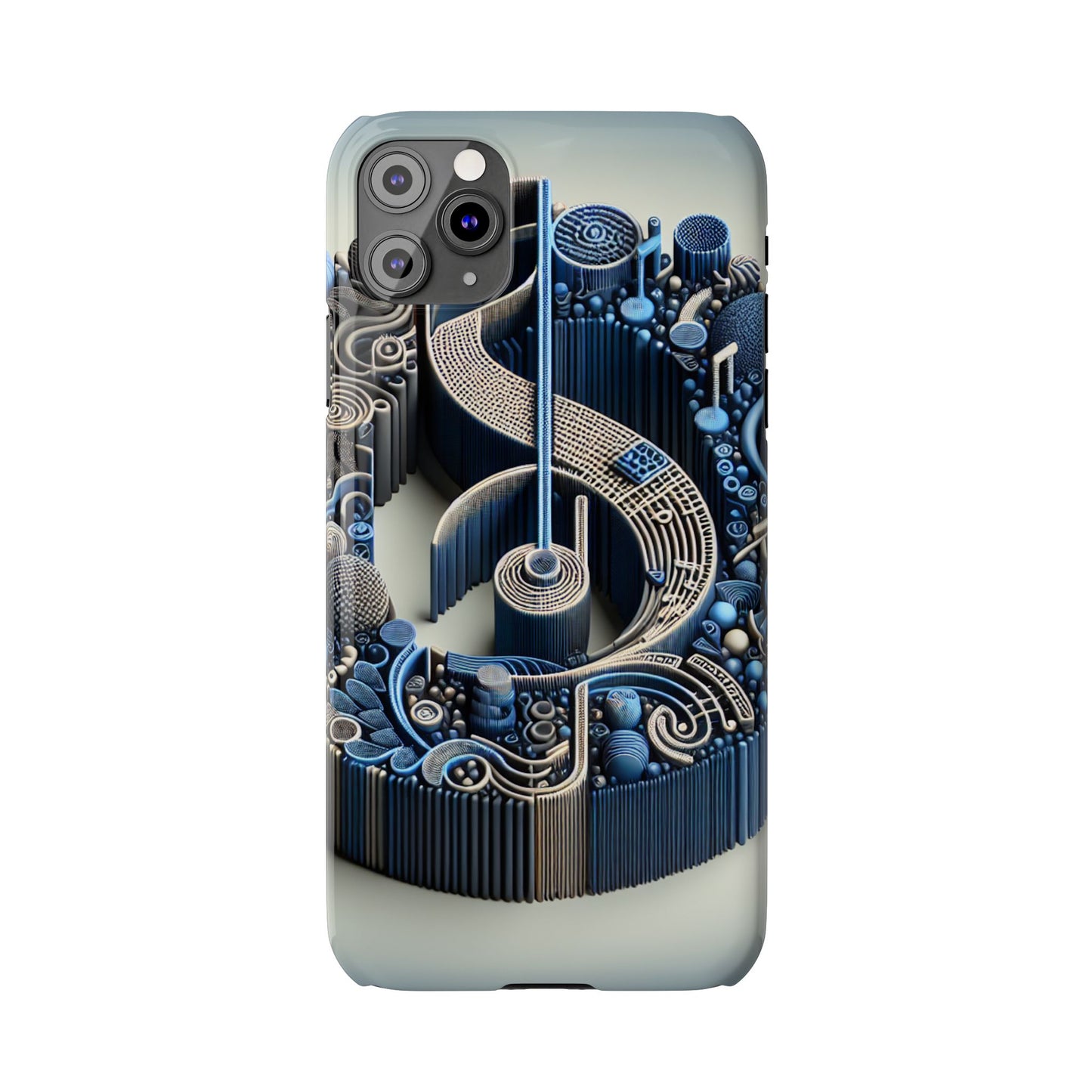 Abstract Musical Note Slim Phone Case - Modern Design for Music Lovers