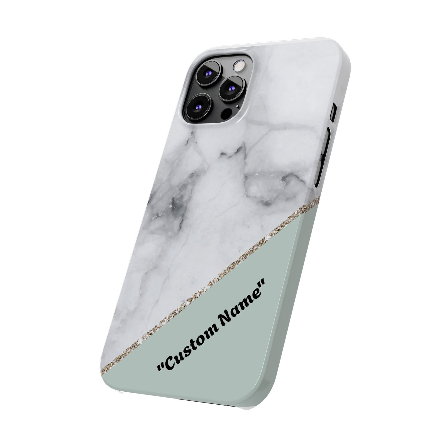 Custom Marble Slim Phone Case - Personalized Design for Trendy Protection