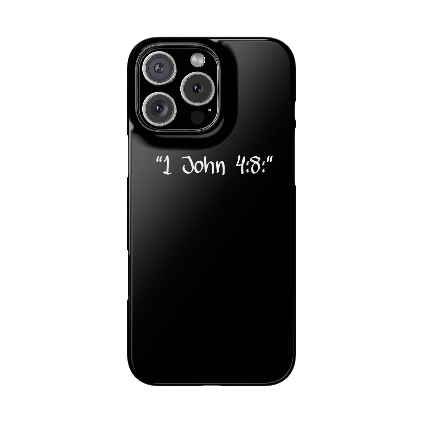 Bible verse "1 John 4:8" - iPhone Case