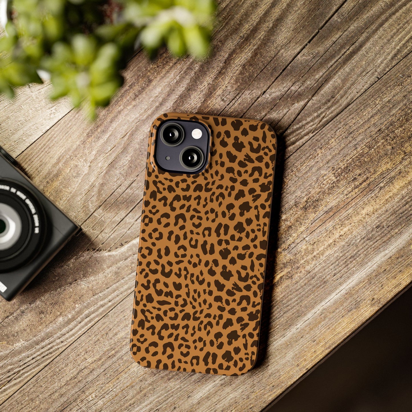 Sleek Leopard Print Slim Phone Case - Stylish & Durable Protection