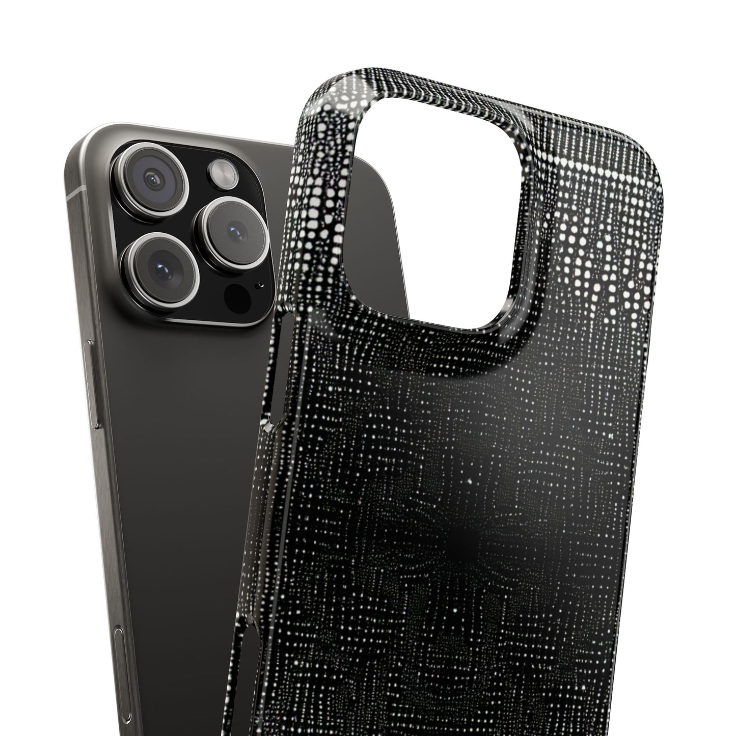 Glamorous Black Diamond Pattern Slim Phone Case