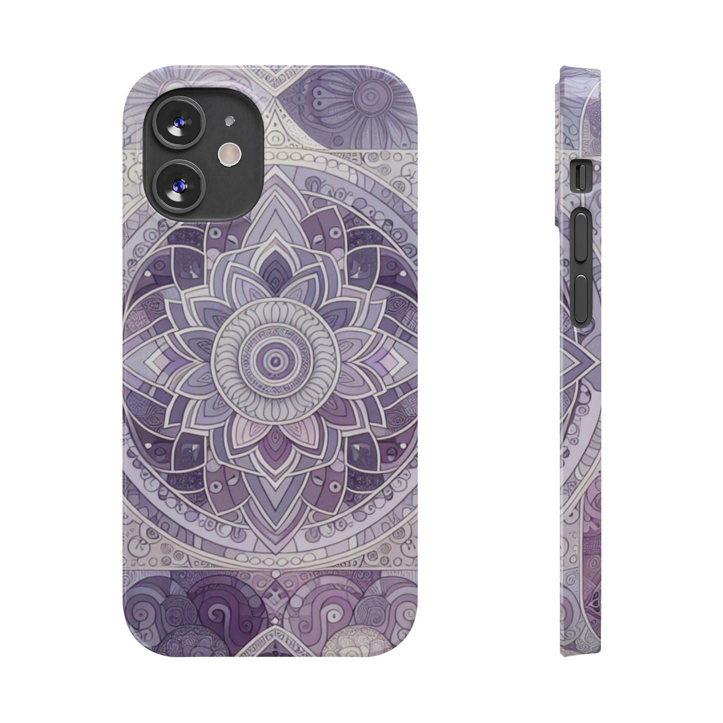 Elegant Mandala Slim Phone Case – Purple Harmony Design