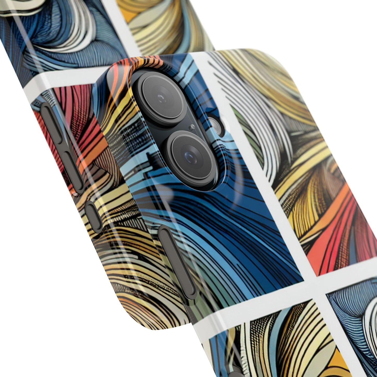 Artistic Slim Phone Cases - Colorful Swirl Design for Creative Souls