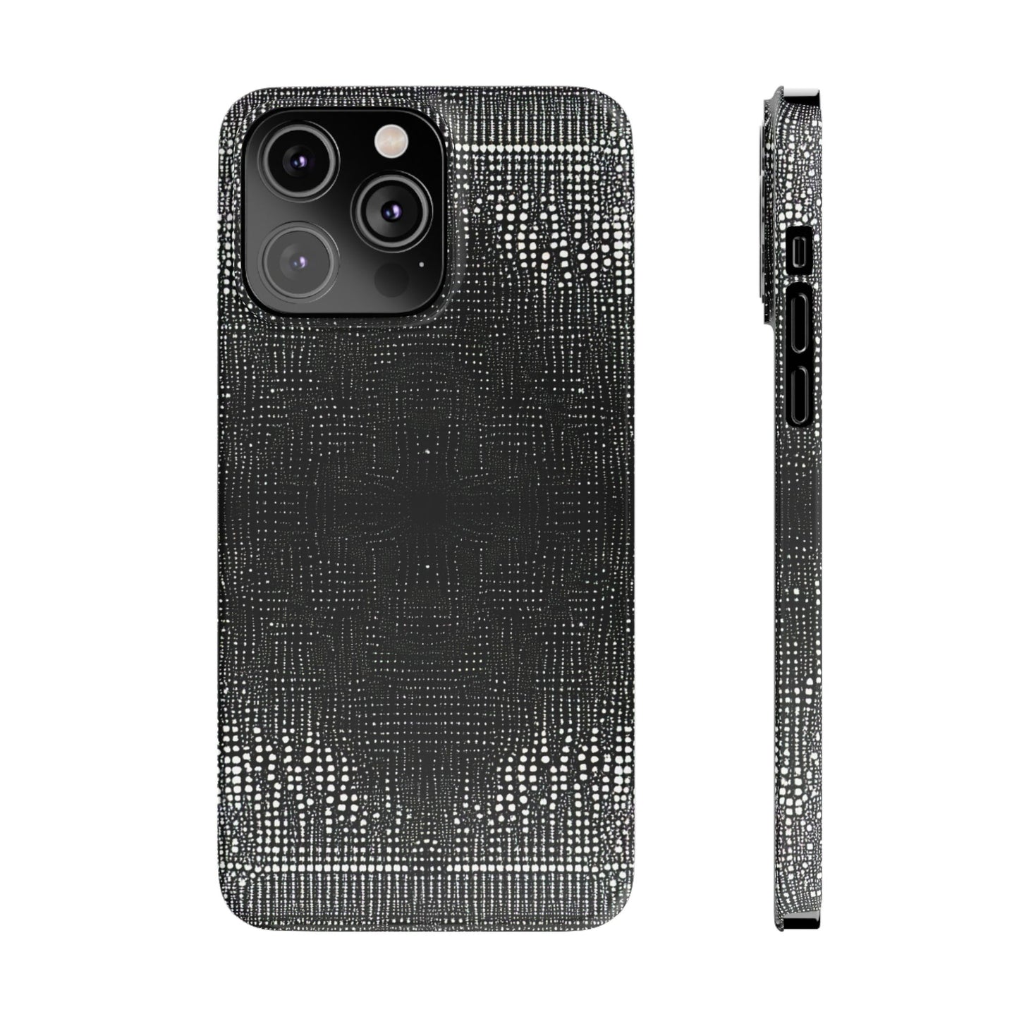 Glamorous Black Diamond Pattern Slim Phone Case