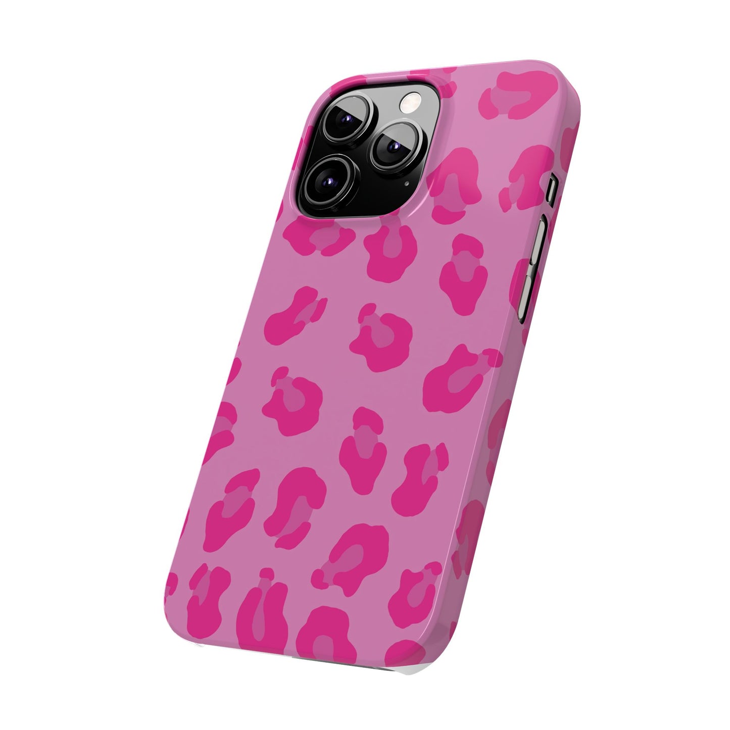 Pink Leopard Print Slim Phone Case - Stylish & Trendy Protection