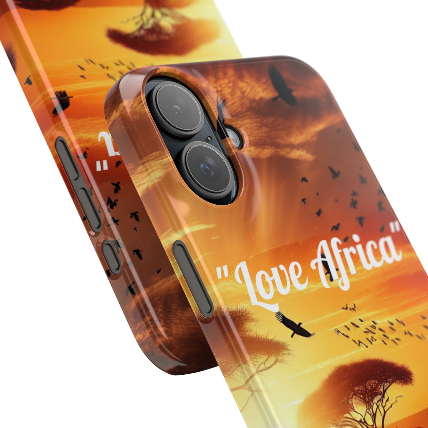 Slim Phone Case - "Love Africa" Sunset Design - Perfect Gift for Nature Lovers