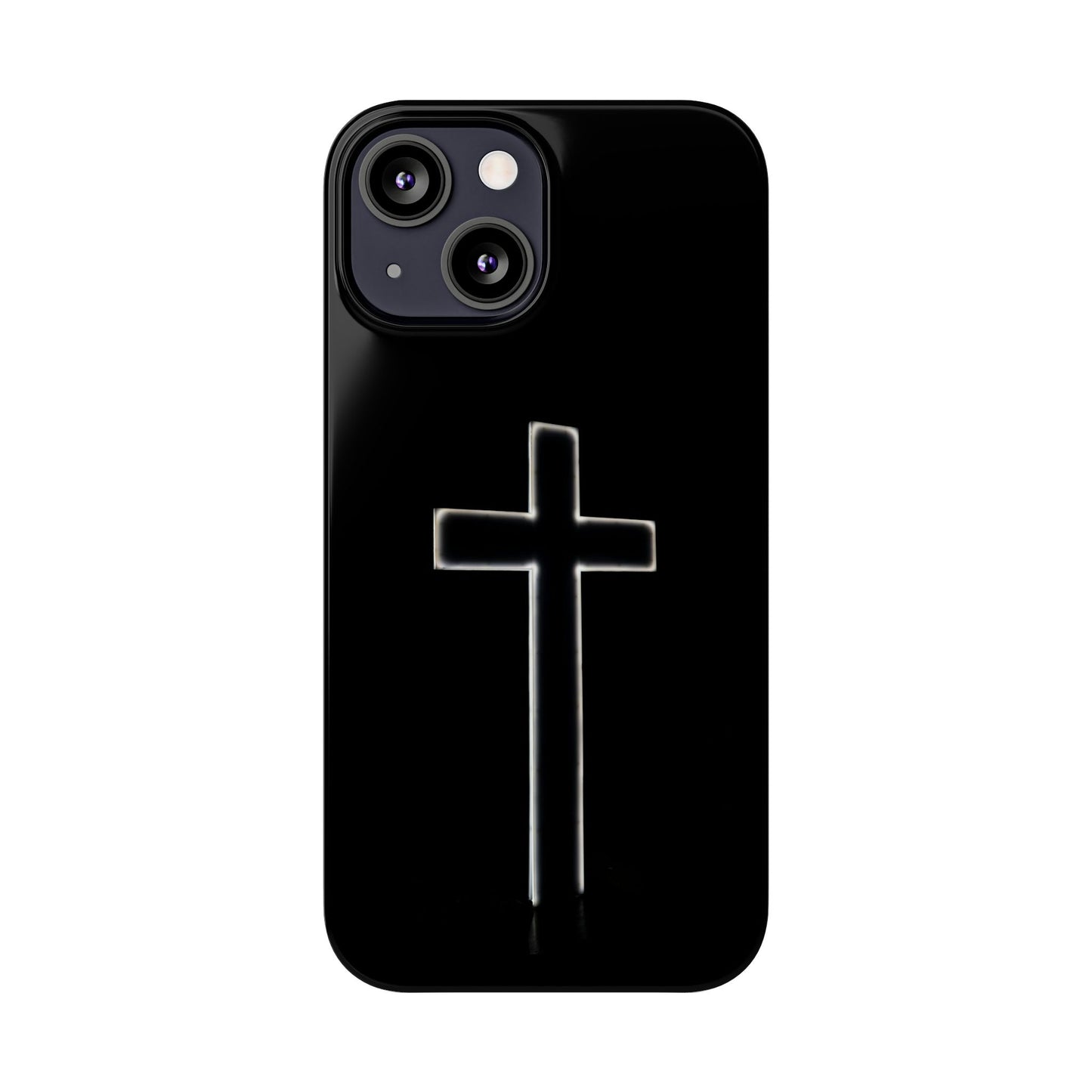 Inspirational Slim Phone Case with Cross Design