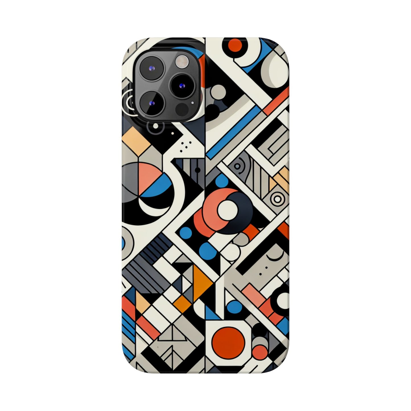 Modern Abstract Slim Phone Case - Colorful Geometric Design