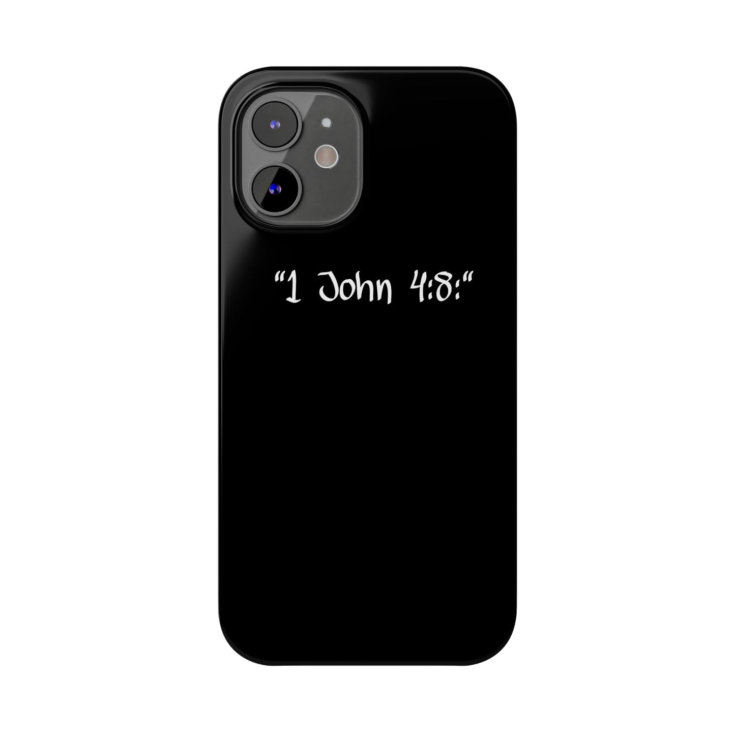 Bible verse "1 John 4:8" - iPhone Case