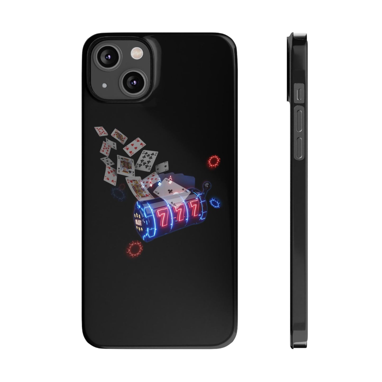 Lucky 777 Slim Phone Case - Casino Vibe, Perfect for Gamblers and Card Players