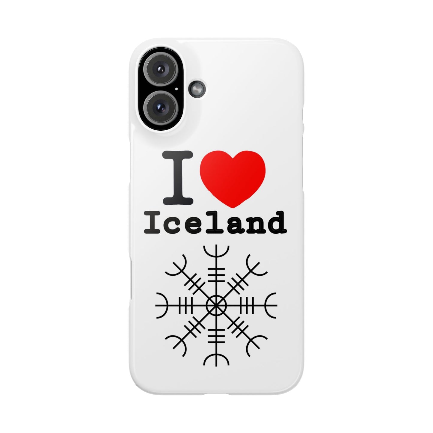 I Love Iceland Slim Phone Case - Stylish & Unique Design for Travelers