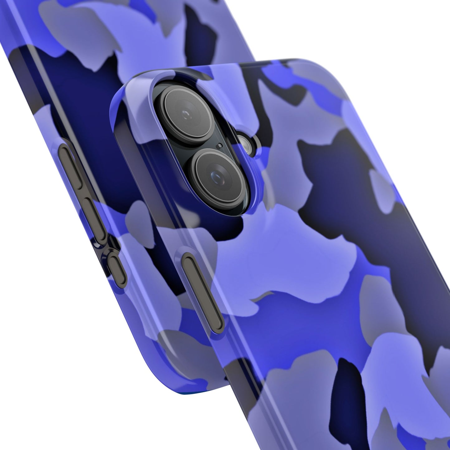 Stylish Slim Phone Case - Blue Abstract Camo Design for Trendsetters