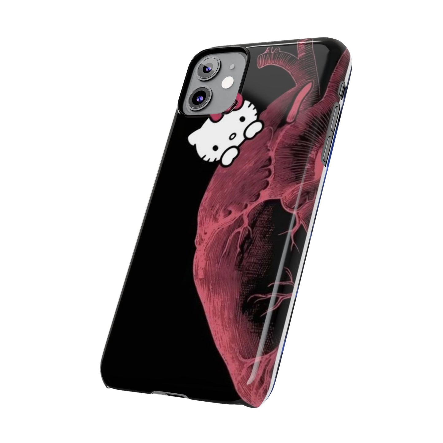 Cute Heartbeat Hello Kitty Slim Phone Case - Stylish Phone Cover for Cat Lovers