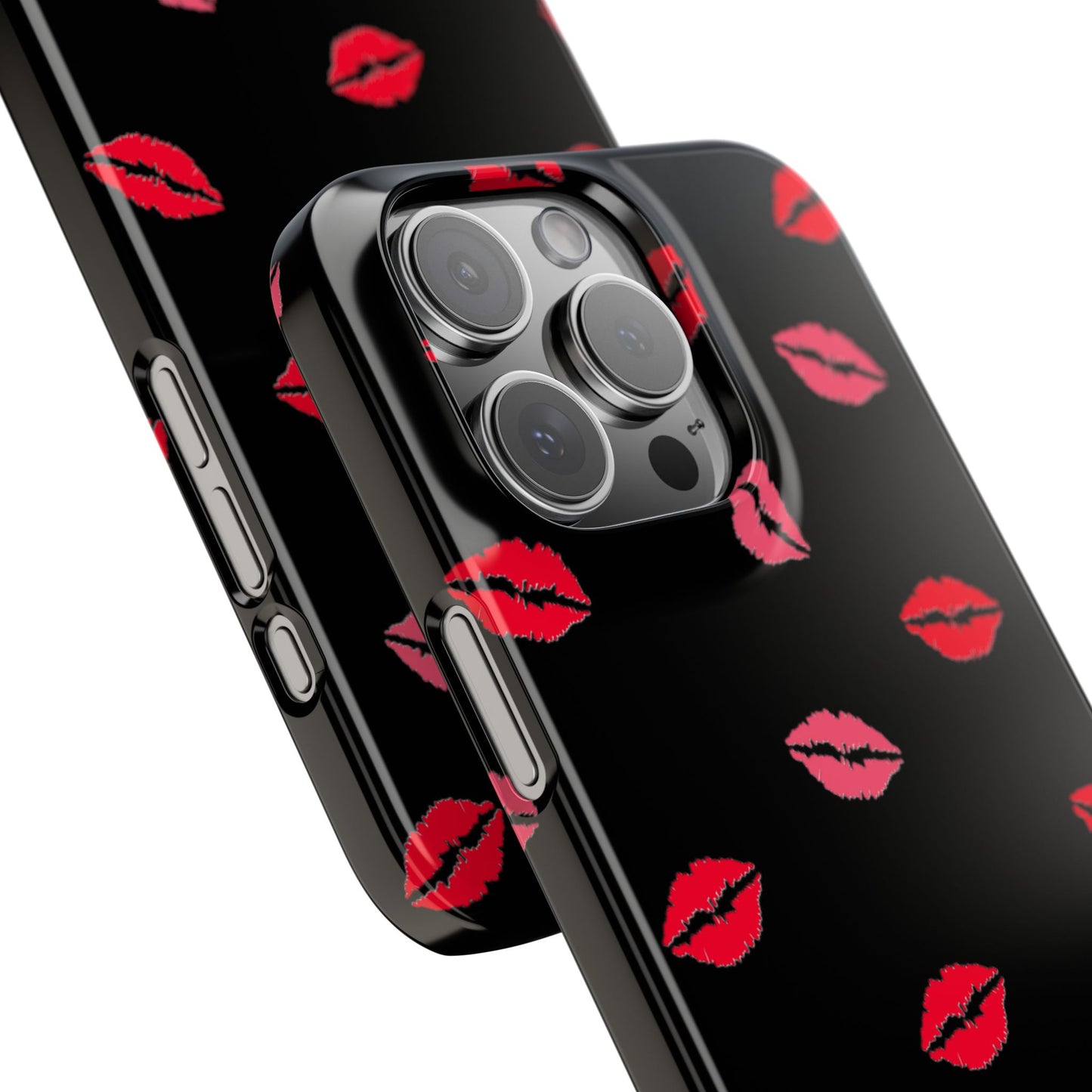 Kiss Mark Slim Phone Case - Chic Lip Print Design for Fashion Lovers