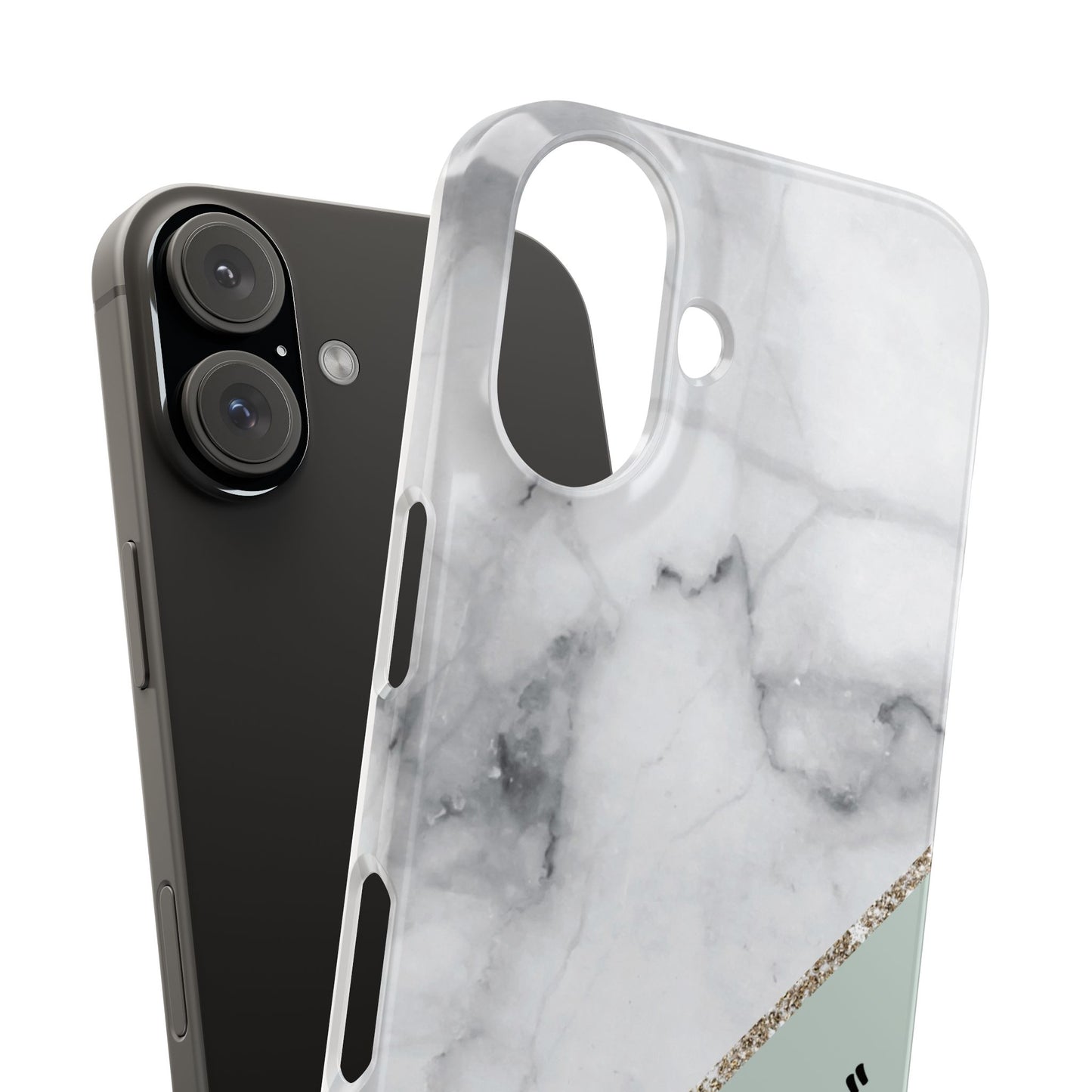 Custom Marble Slim Phone Case - Personalized Design for Trendy Protection