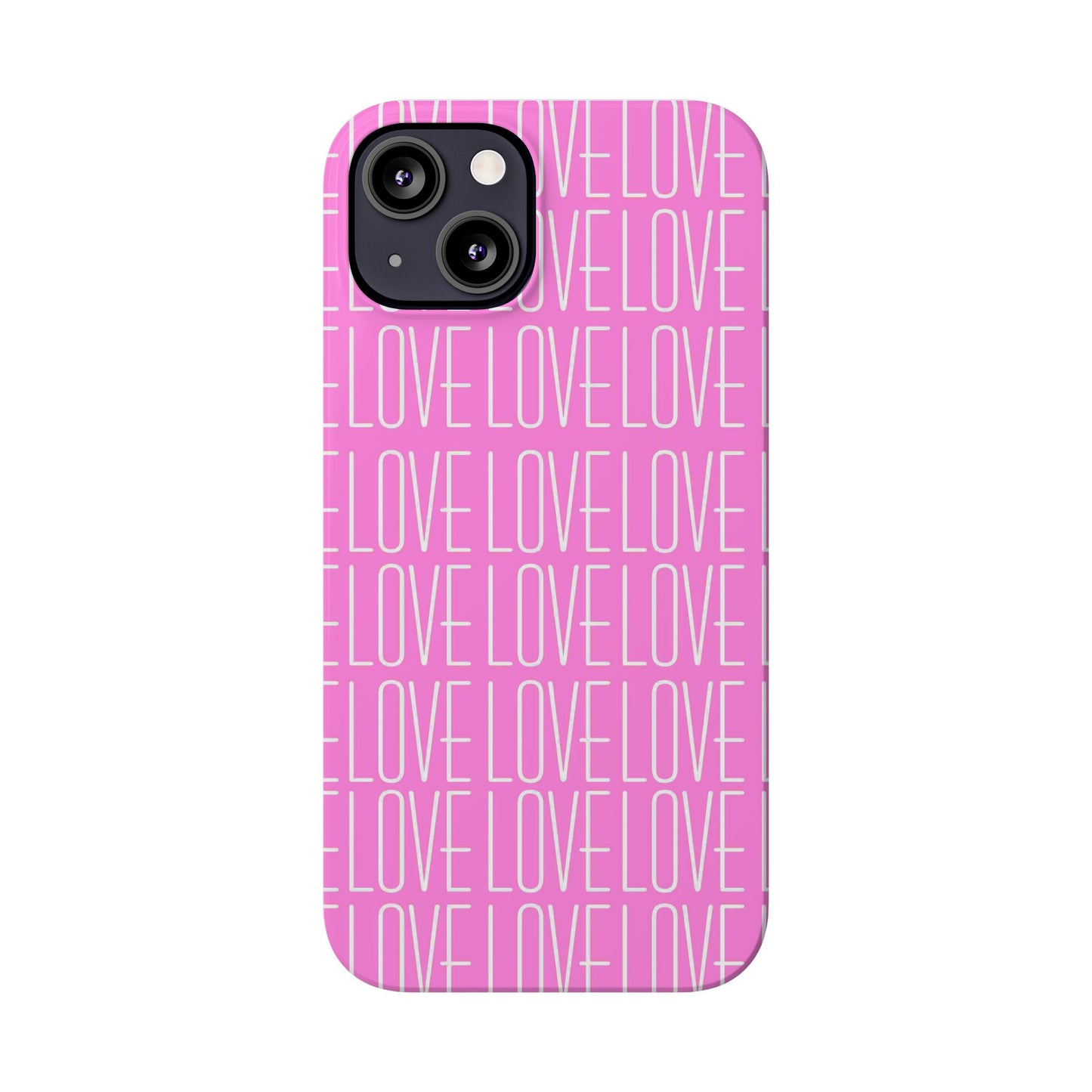 Pink Love Slim Phone Case - Perfect Gift for Valentine's Day, Anniversaries, and Loving Moments