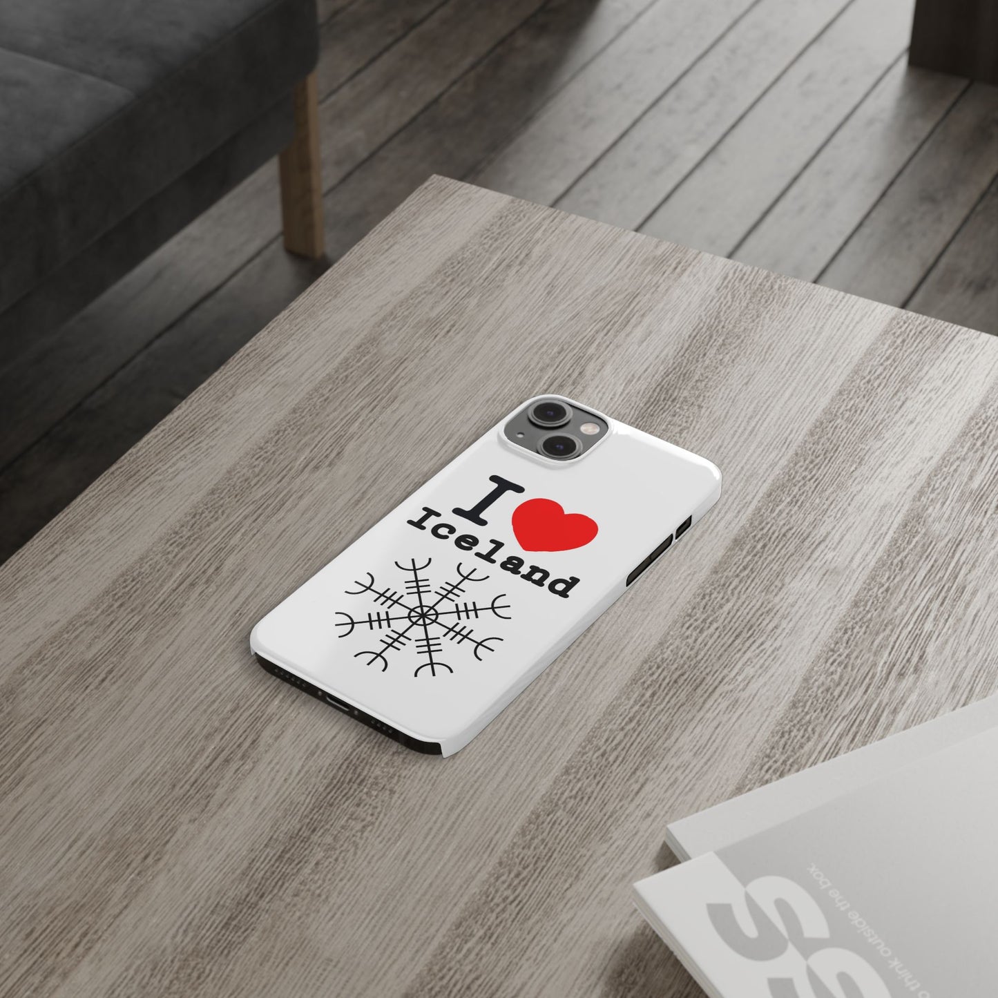 I Love Iceland Slim Phone Case - Stylish & Unique Design for Travelers