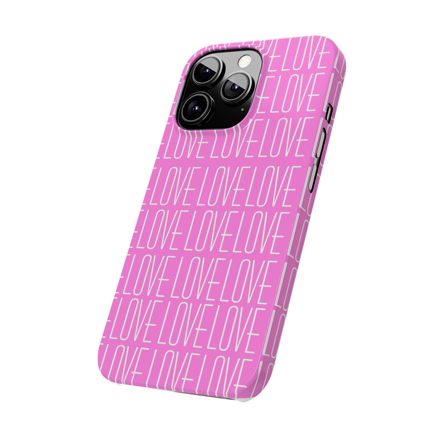 Pink Love Slim Phone Case - Perfect Gift for Valentine's Day, Anniversaries, and Loving Moments