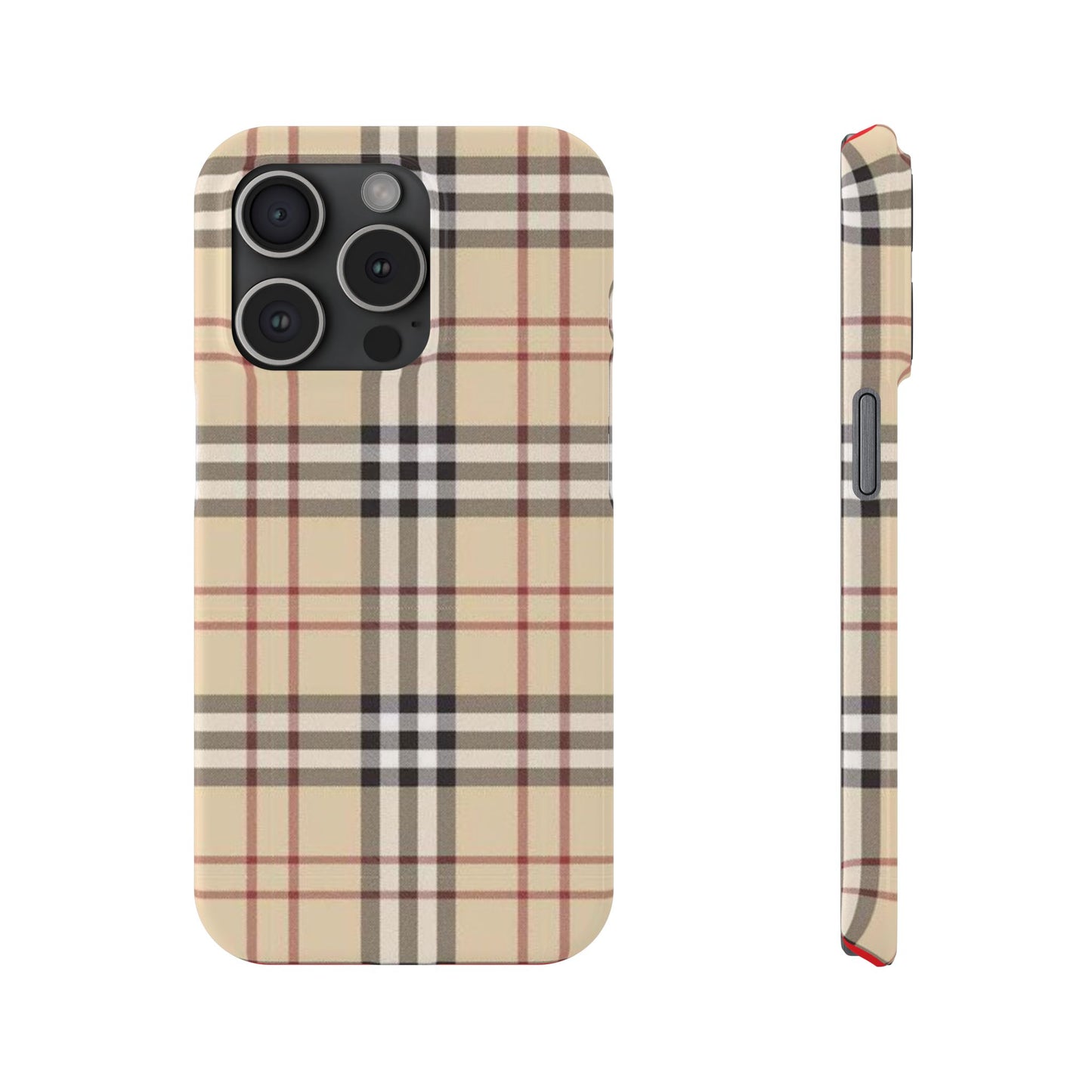 Classic Plaid Slim Phone Case - Stylish and Durable Protective Cover