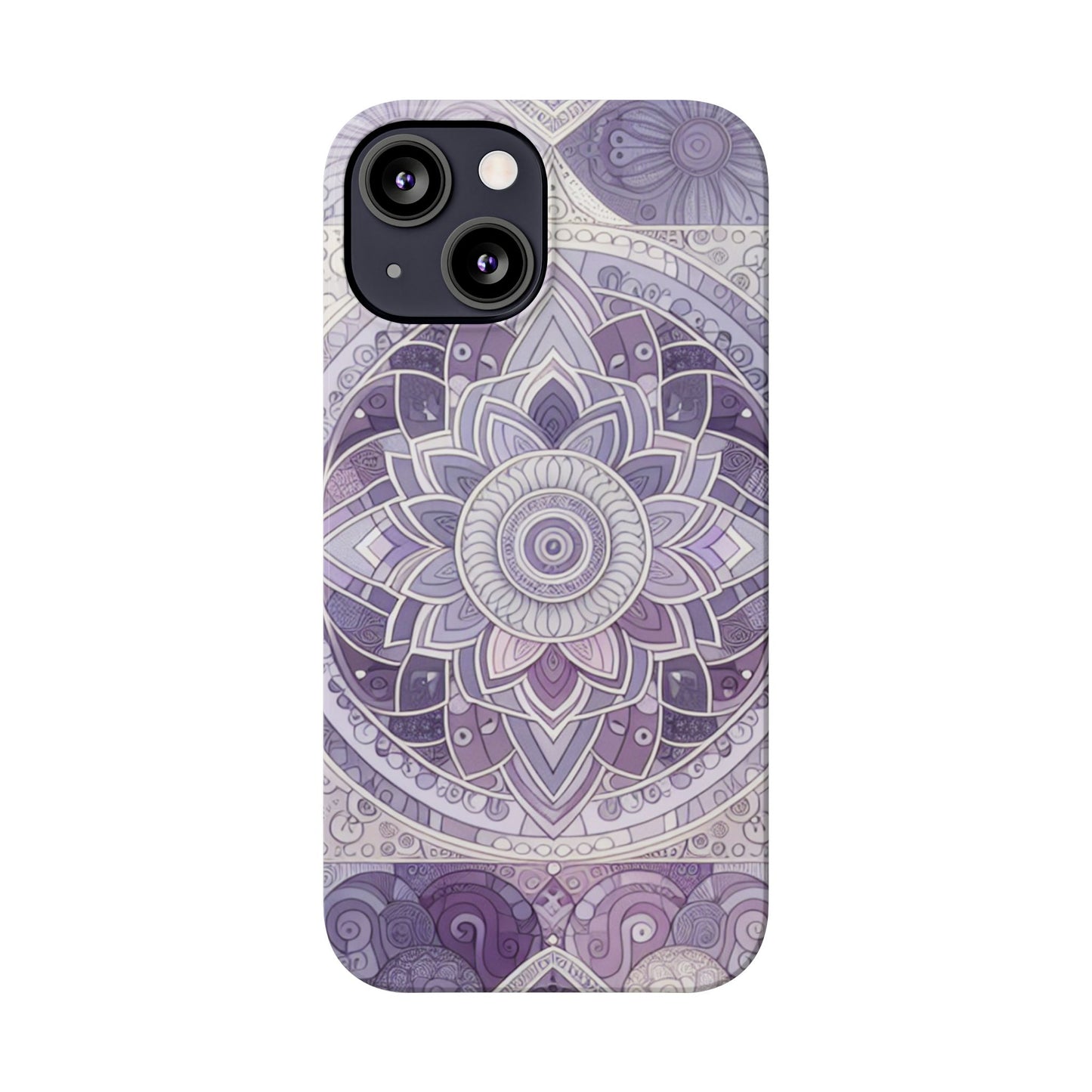 Elegant Mandala Slim Phone Case – Purple Harmony Design