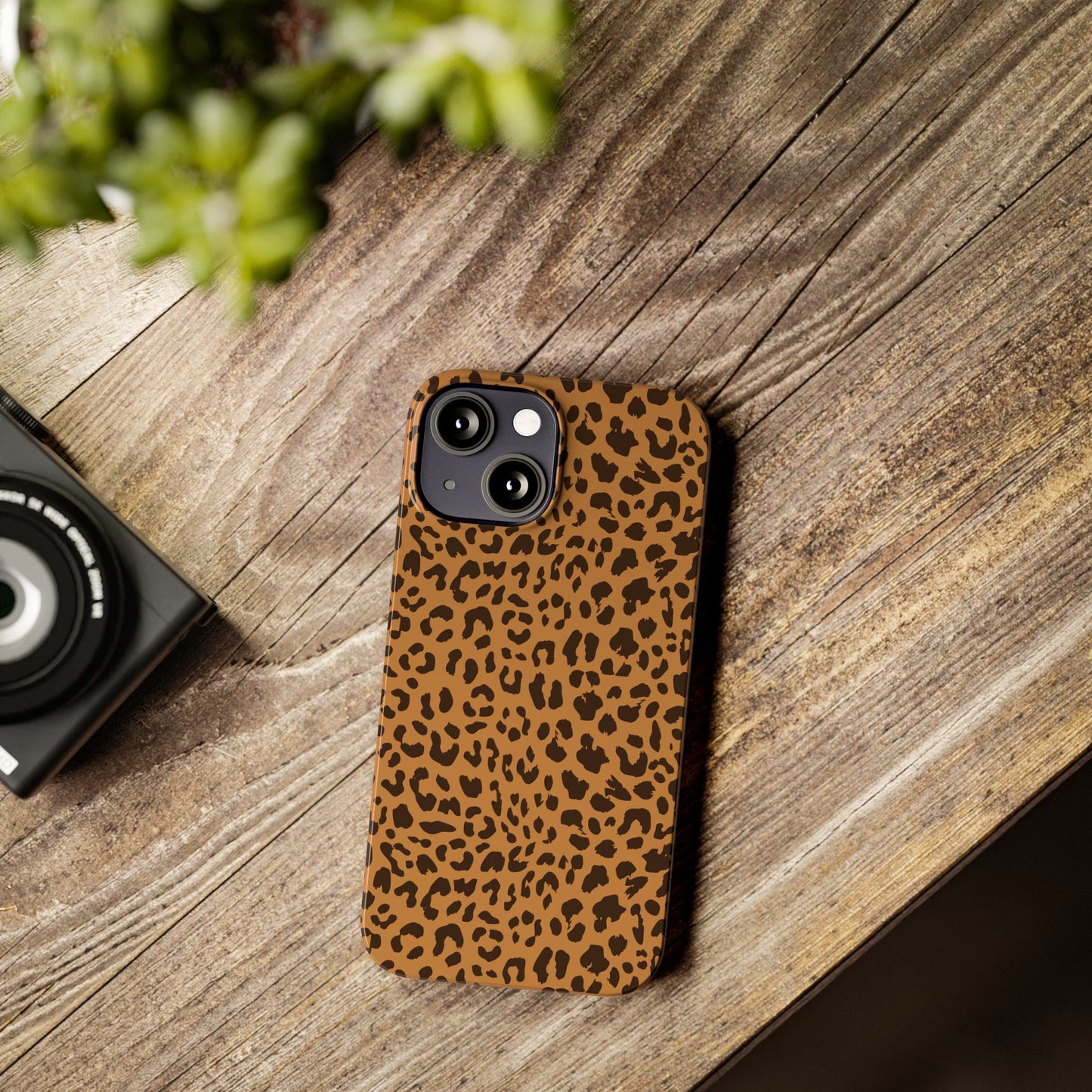 Sleek Leopard Print Slim Phone Case - Stylish & Durable Protection