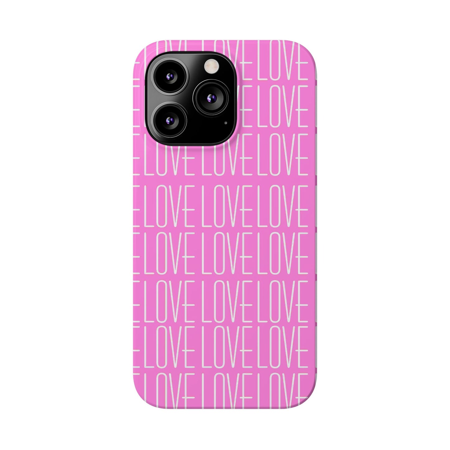 Pink Love Slim Phone Case - Perfect Gift for Valentine's Day, Anniversaries, and Loving Moments