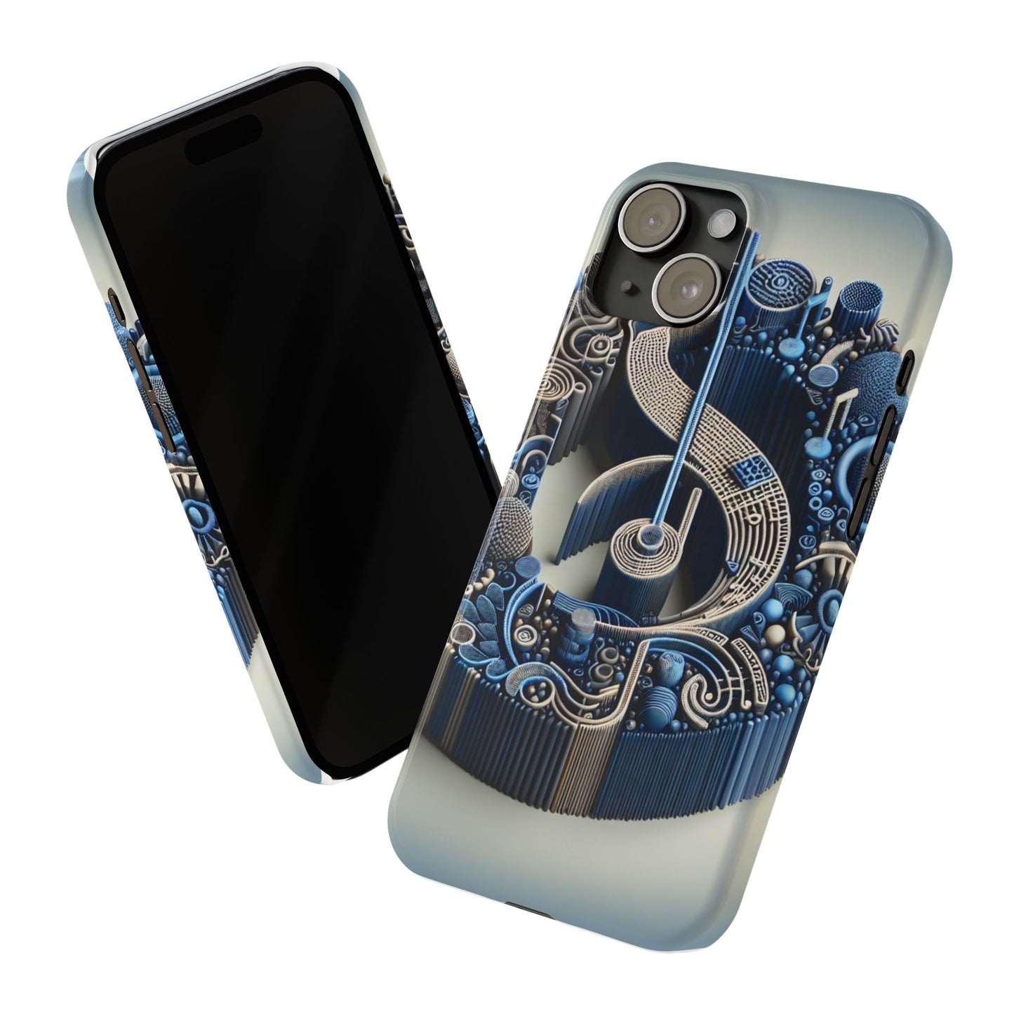 Abstract Musical Note Slim Phone Case - Modern Design for Music Lovers