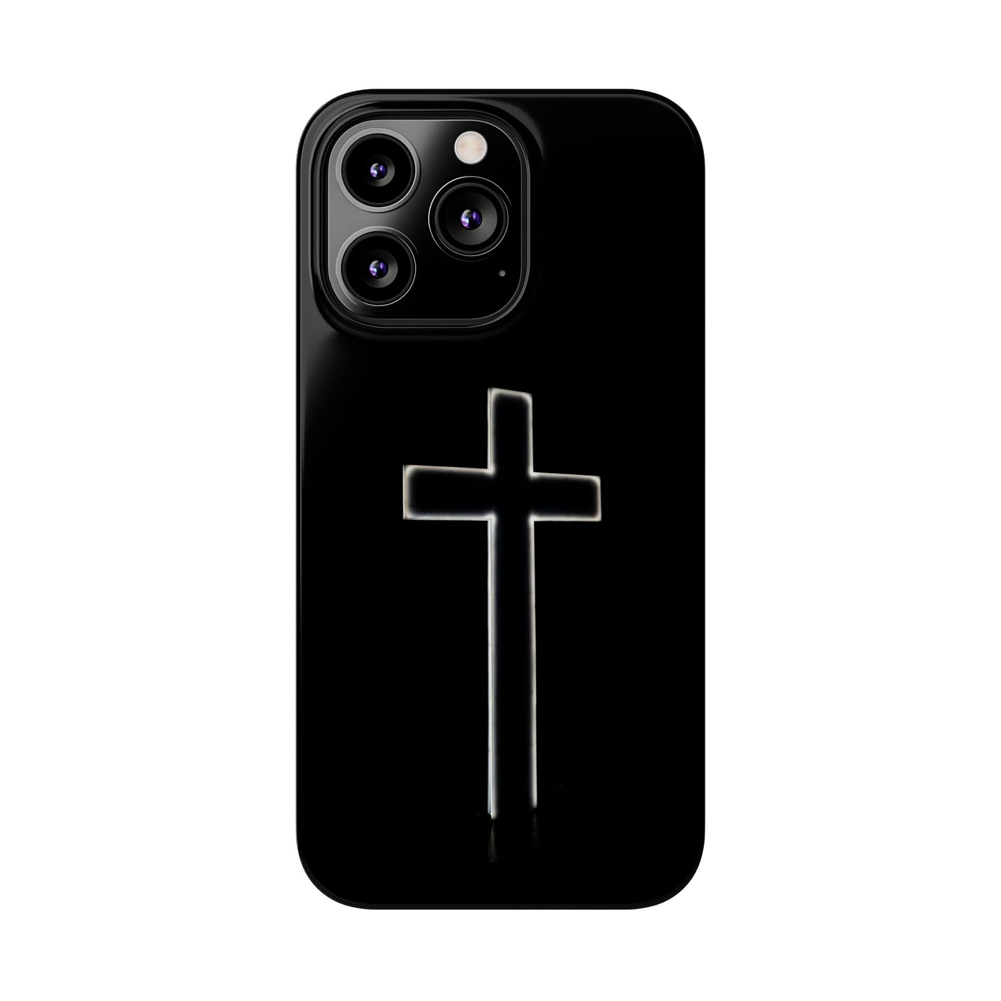 Inspirational Slim Phone Case with Cross Design