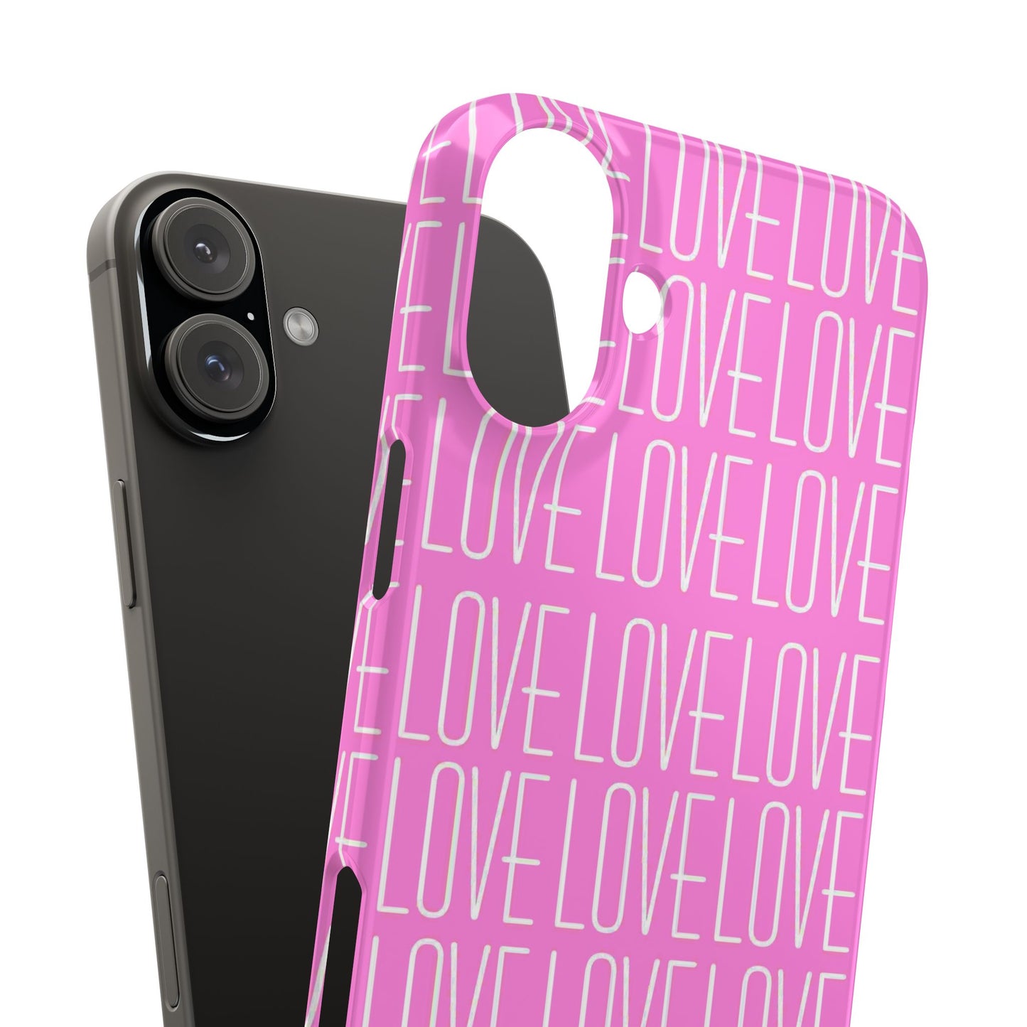 Pink Love Slim Phone Case - Perfect Gift for Valentine's Day, Anniversaries, and Loving Moments