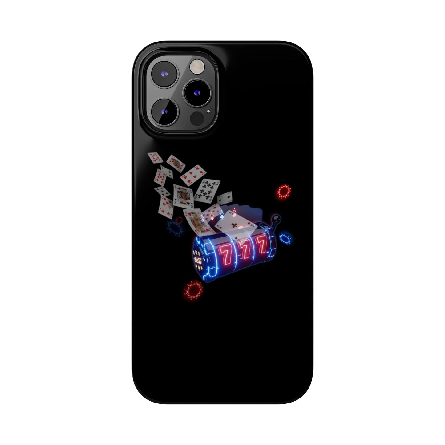 Lucky 777 Slim Phone Case - Casino Vibe, Perfect for Gamblers and Card Players