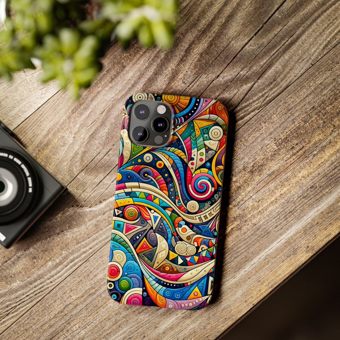 Colorful Abstract Slim Phone Case - Creative Art Design