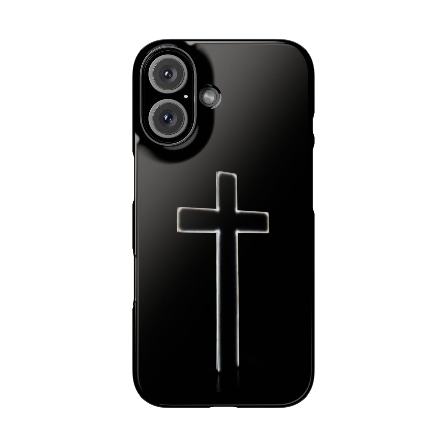 Inspirational Slim Phone Case with Cross Design