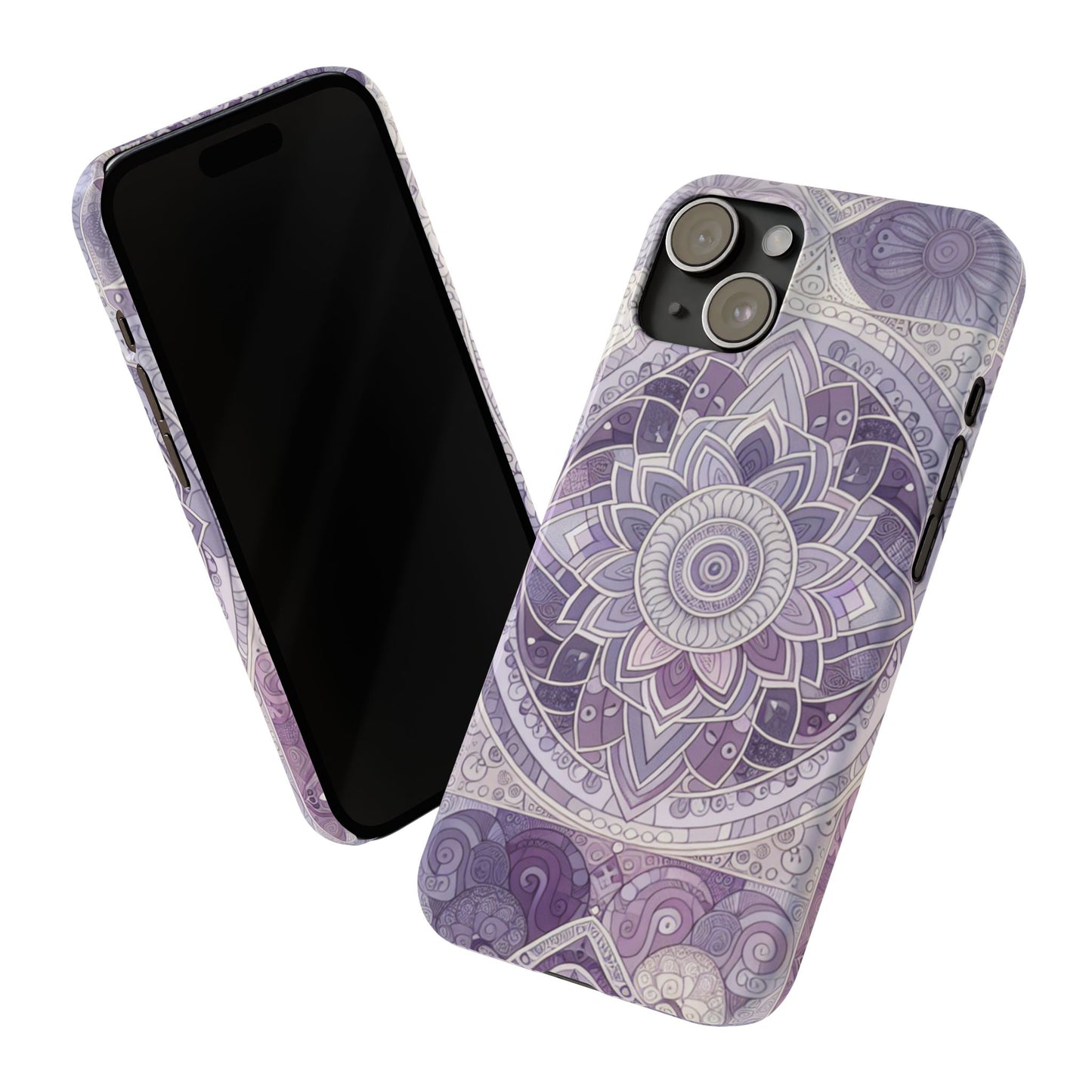 Elegant Mandala Slim Phone Case – Purple Harmony Design